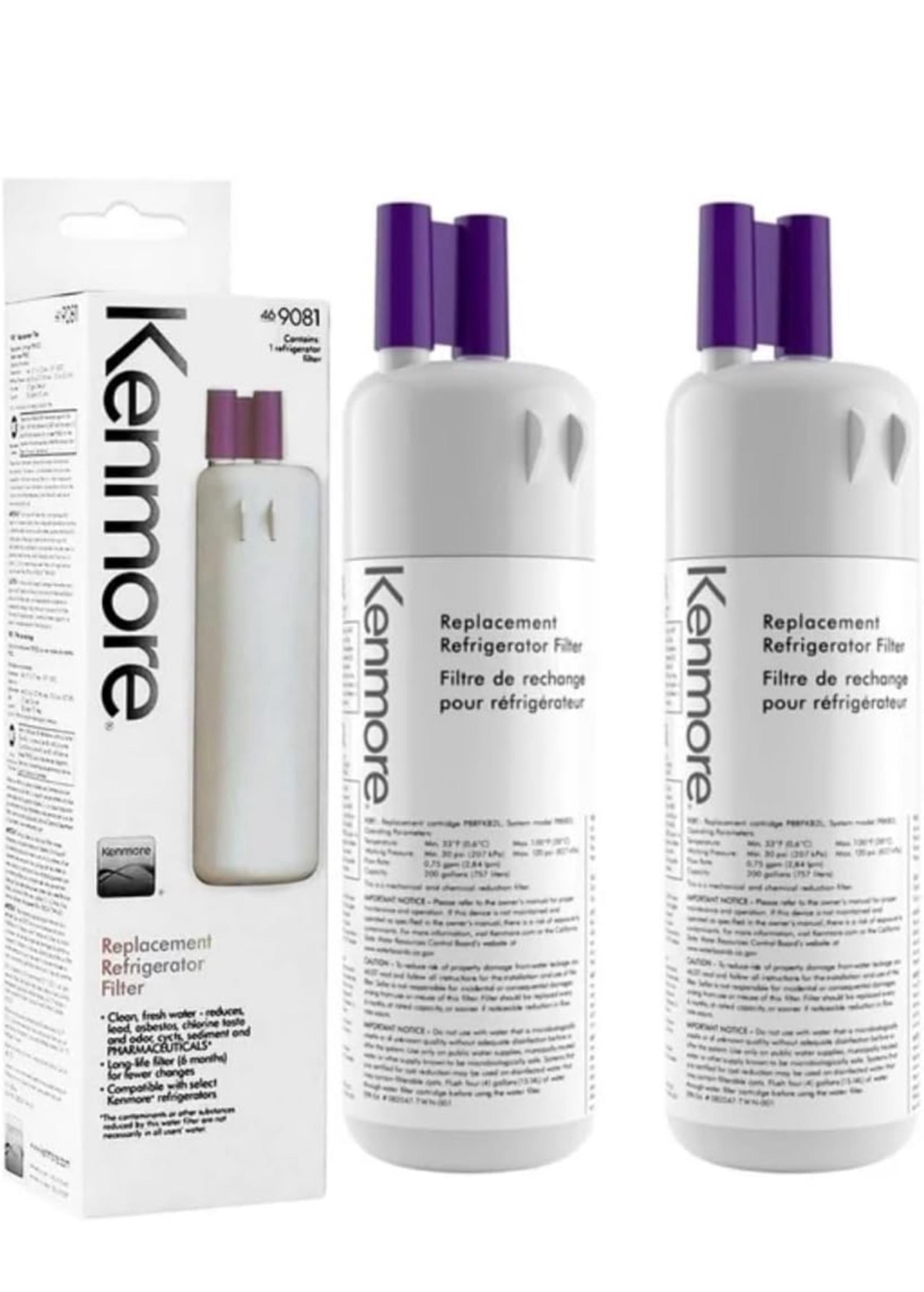 Kenmore Refrigerator Replacement 1, ,9930,9081 Water Filter, White, (2 PACK)