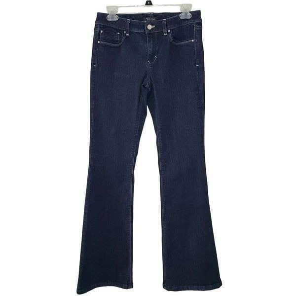 White House Black Market Womens Jeans, Dark Wash BLANC Flare Jeans, Sz 6/29