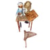 Handmade Rustic Man Woman Fishing Dock Figurines Fisherman Sculpture Collectible