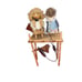 Handmade Rustic Man Woman Fishing Dock Figurines Fisherman Sculpture Collectible