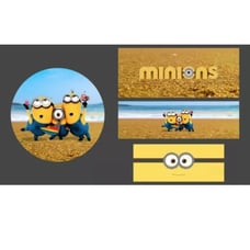 4pc Minions Round Backdrop 60x60 inch