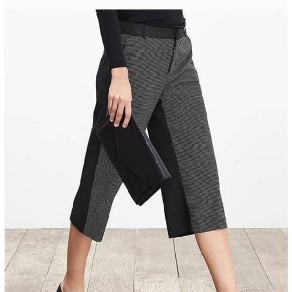 Banana Republic Flannel Gaucho Pant Size 4 Wide-Leg Trousers Wool pants 89