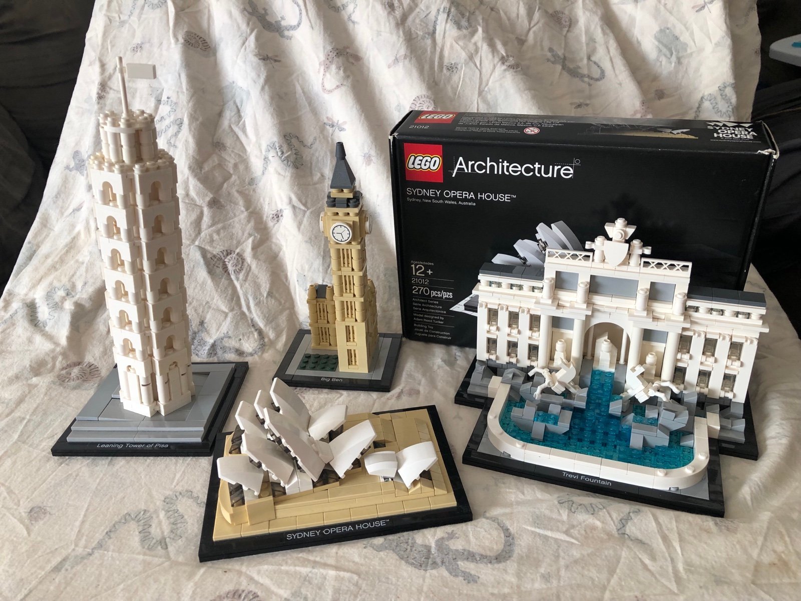 Lego 21020 Architecture Trevi Fountain, pisa, Big Ben lot 4 build Sydney opera