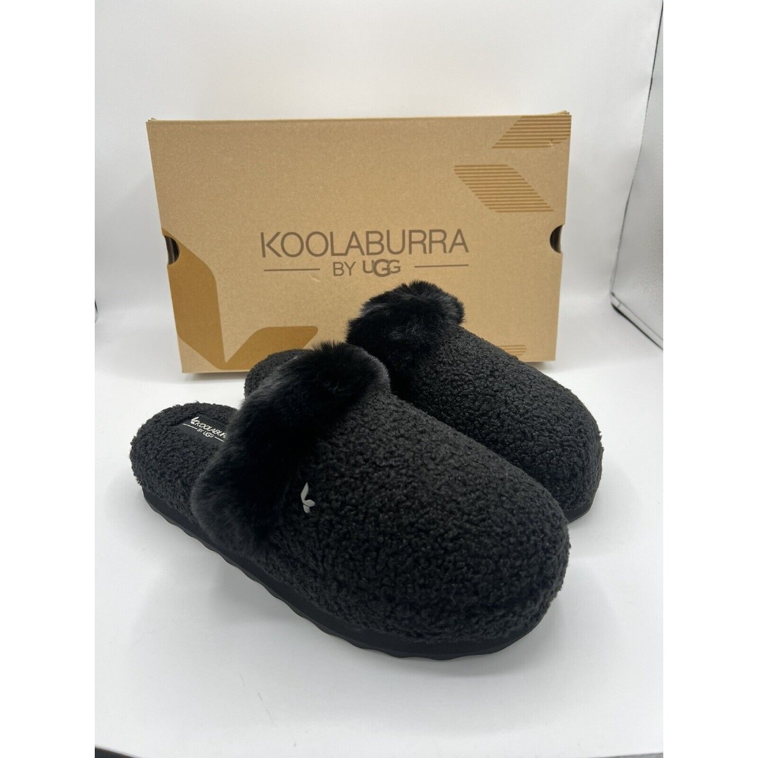 Koolaburra by UGG Women's Peachee Slippers Black Slip On Black Size 8