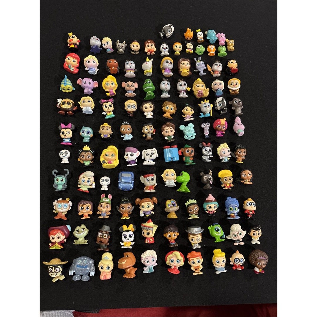 Disney Doorables Lot 108 Characters, Multiple Series, Flocked