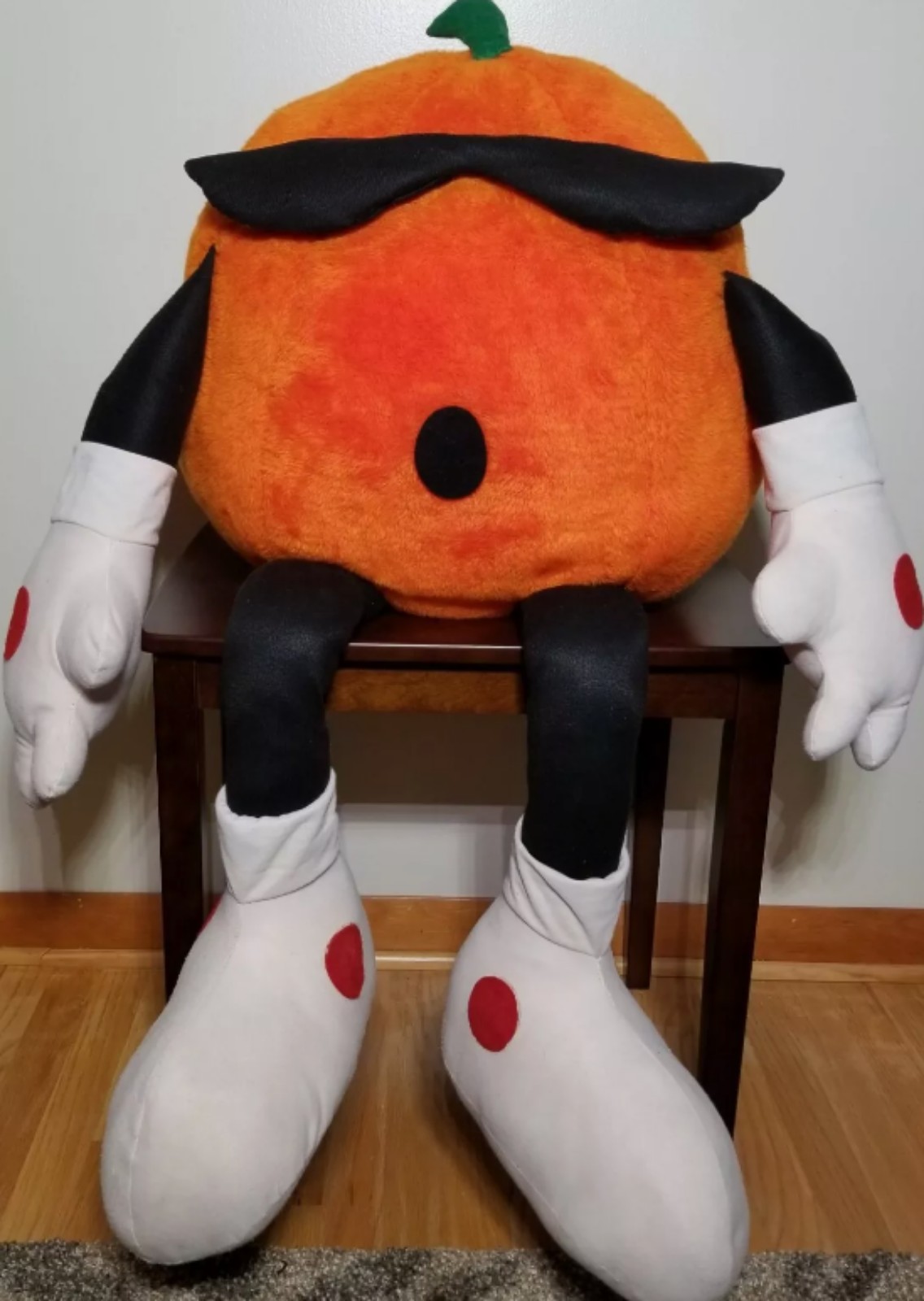 Giant 45 RARE 7up Cool Spot Pumpkin Halloween Plush Clean