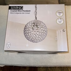 2-Light Crystal mini pendant chandelier