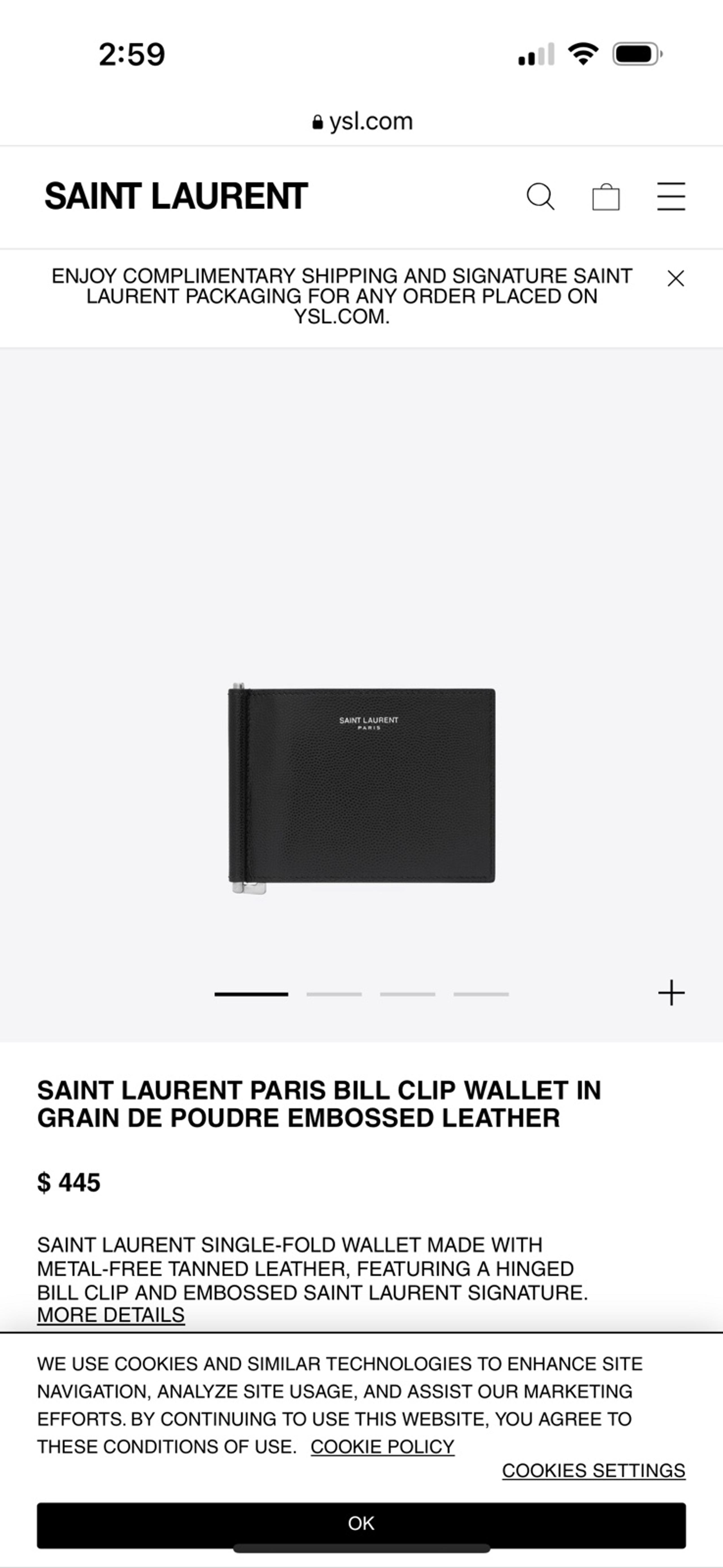 Ysl mens wallet
