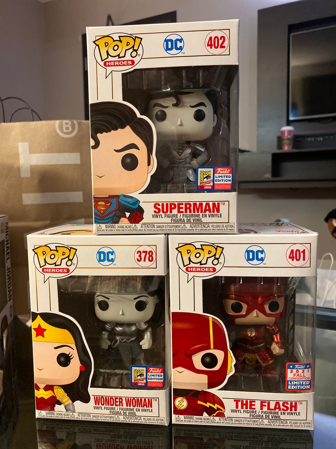 SET OF 3 SDCC 2021 Funko Pop Full Set of Asia DC Heroes EXCLUSIVE SHIPS FAST