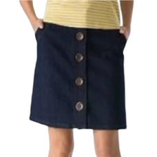 BODEN Button Down Denim Skirt With Pockets Blue Size 14R