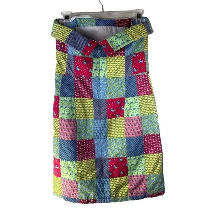 Vineyard Vines Heritage Original Patchwork Strapless Dress‎ Size 2