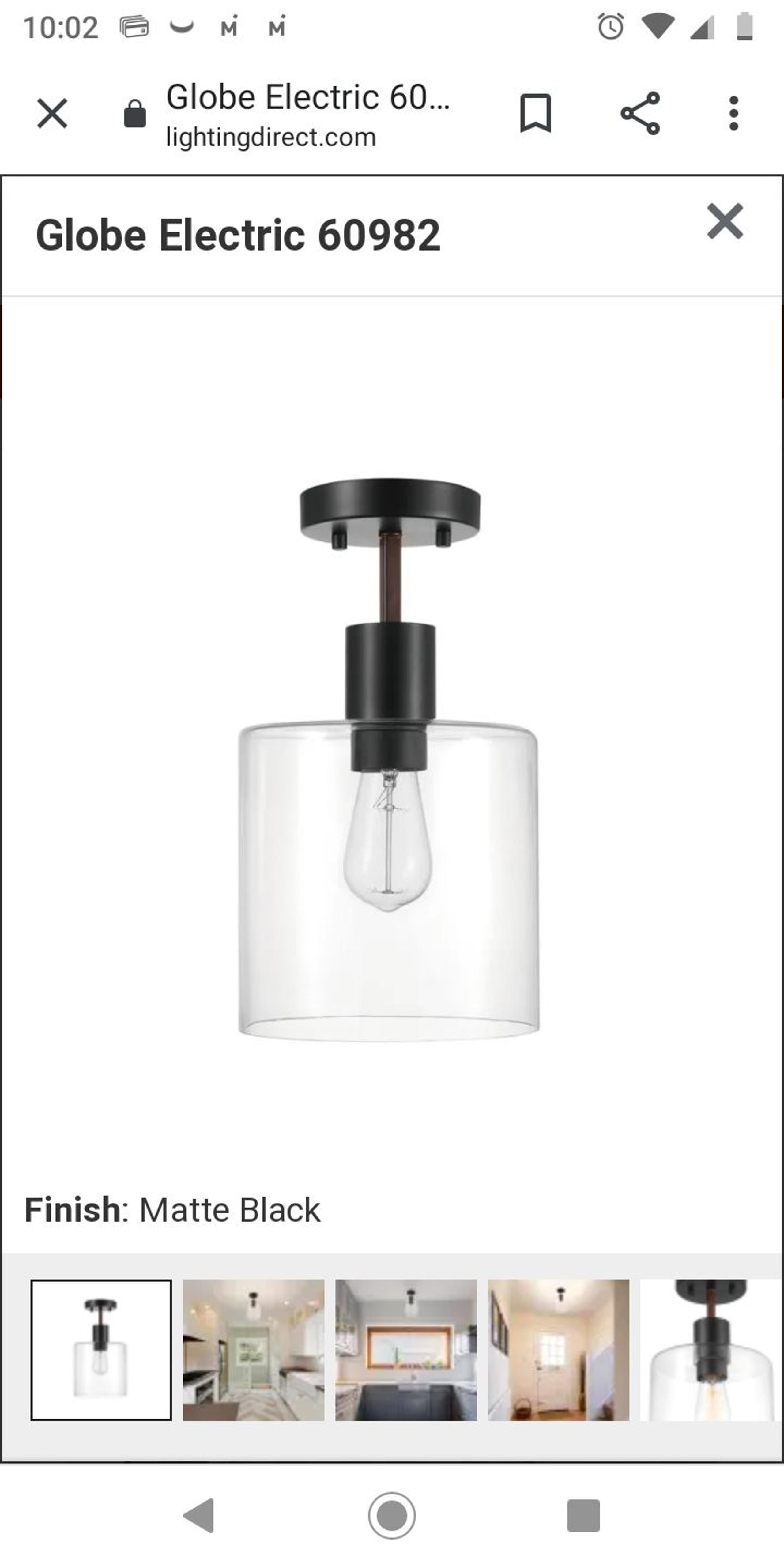 Matching globe lights that are for any r