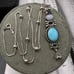 Vintage Sterling Carolyn Pollack Larimar Large Pendant with silver ballbox chain