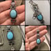 Vintage Sterling Carolyn Pollack Larimar Large Pendant with silver ballbox chain