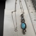 Vintage Sterling Carolyn Pollack Larimar Large Pendant with silver ballbox chain