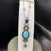 Vintage Sterling Carolyn Pollack Larimar Large Pendant with silver ballbox chain