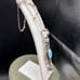Vintage Sterling Carolyn Pollack Larimar Large Pendant with silver ballbox chain
