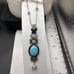 Vintage Sterling Carolyn Pollack Larimar Large Pendant with silver ballbox chain