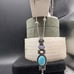 Vintage Sterling Carolyn Pollack Larimar Large Pendant with silver ballbox chain