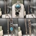 Vintage Sterling Carolyn Pollack Larimar Large Pendant with silver ballbox chain