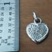 Diamond Heart pendant. 10 KARAT white gold