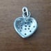Diamond Heart pendant. 10 KARAT white gold