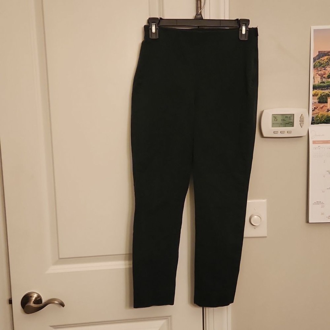 Everlane The Side-Zip Stretch Ponte Crop Pants in Dark Green Size 2