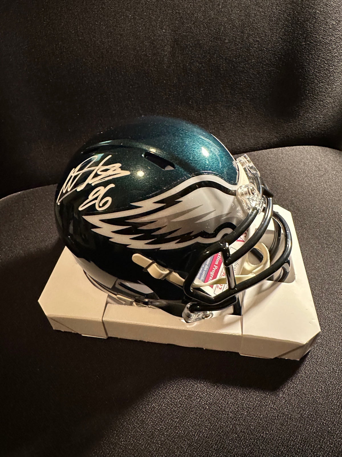 Miles Sanders Signed Mini Helmet - JSA COA