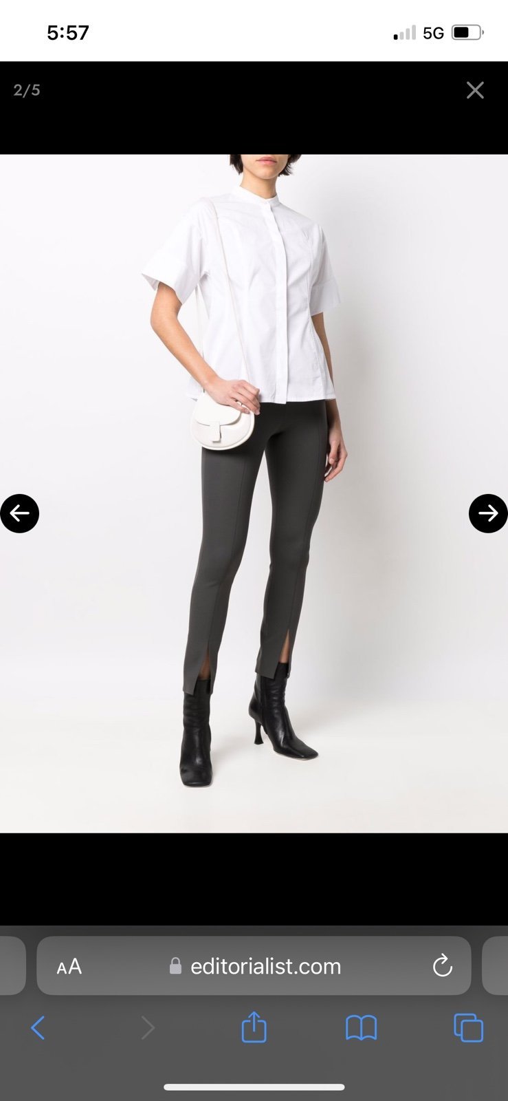 THEORY Scuba Slit Legging - Grey