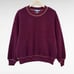 JW Anderson Uniqlo Sherpa Fleece Sweatshirt Size Medium Oversized Crop Burgundy