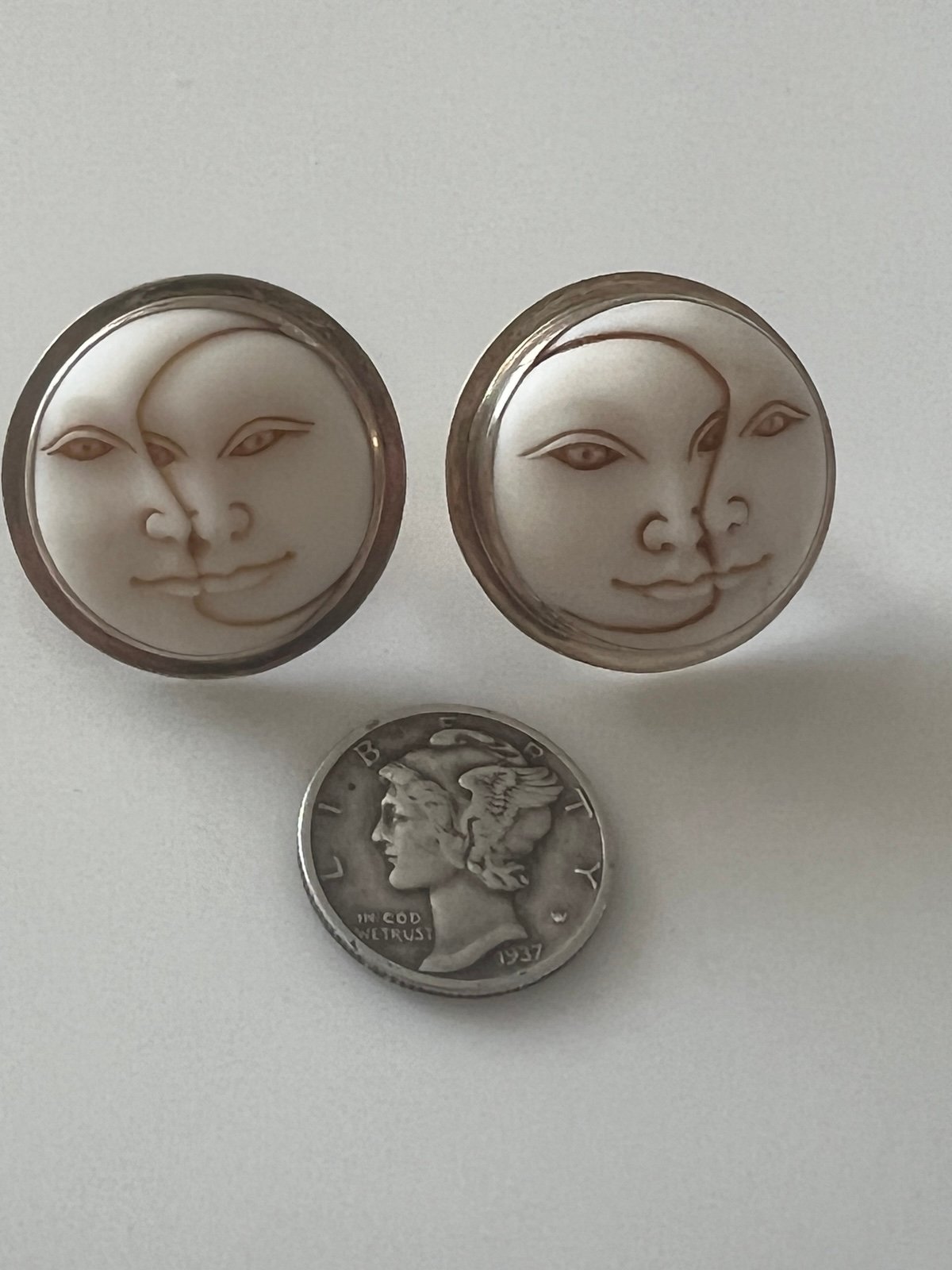 Tabra Moon/Sun post earrings