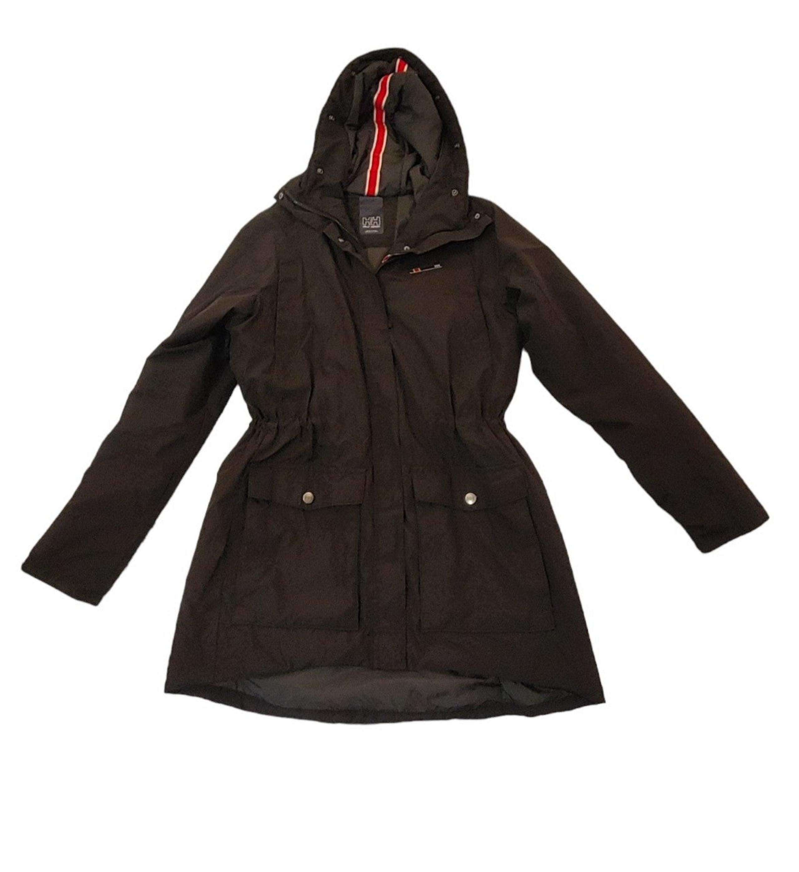 Women's Black and Red Helly Hansen Rigging Coat