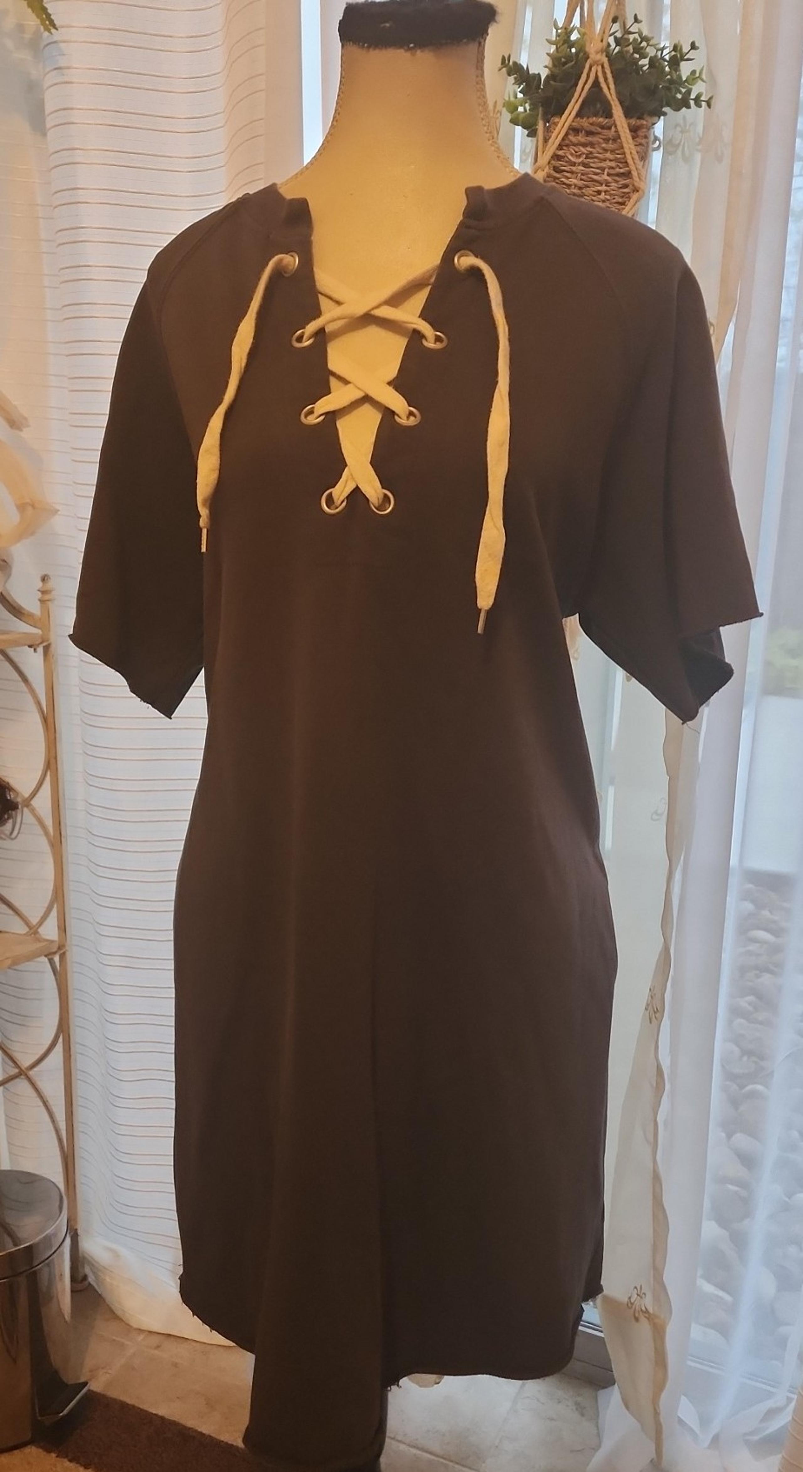 Giddyup Glamour Dress Casual Laced Collar front with two side pockets size