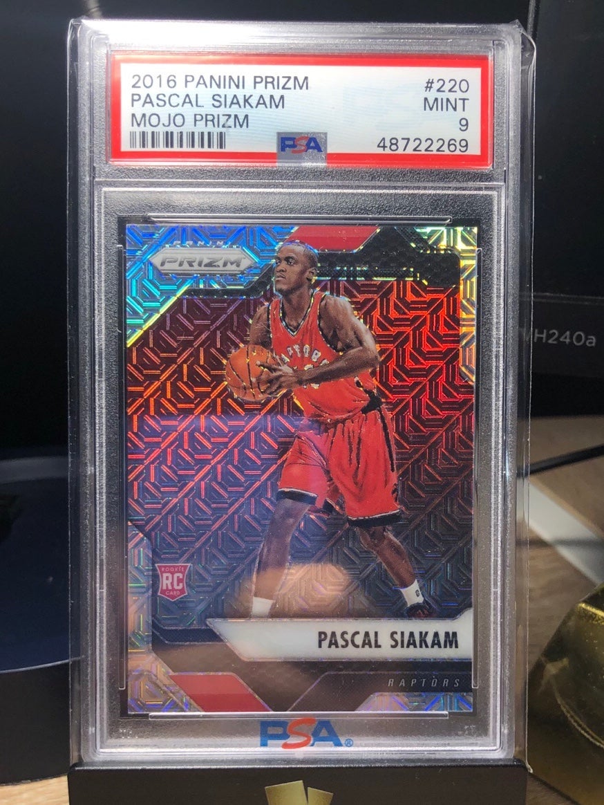 2016 Panini Prizm Pascal Siakam Rookie Mojo Prizm /25 PSA 9