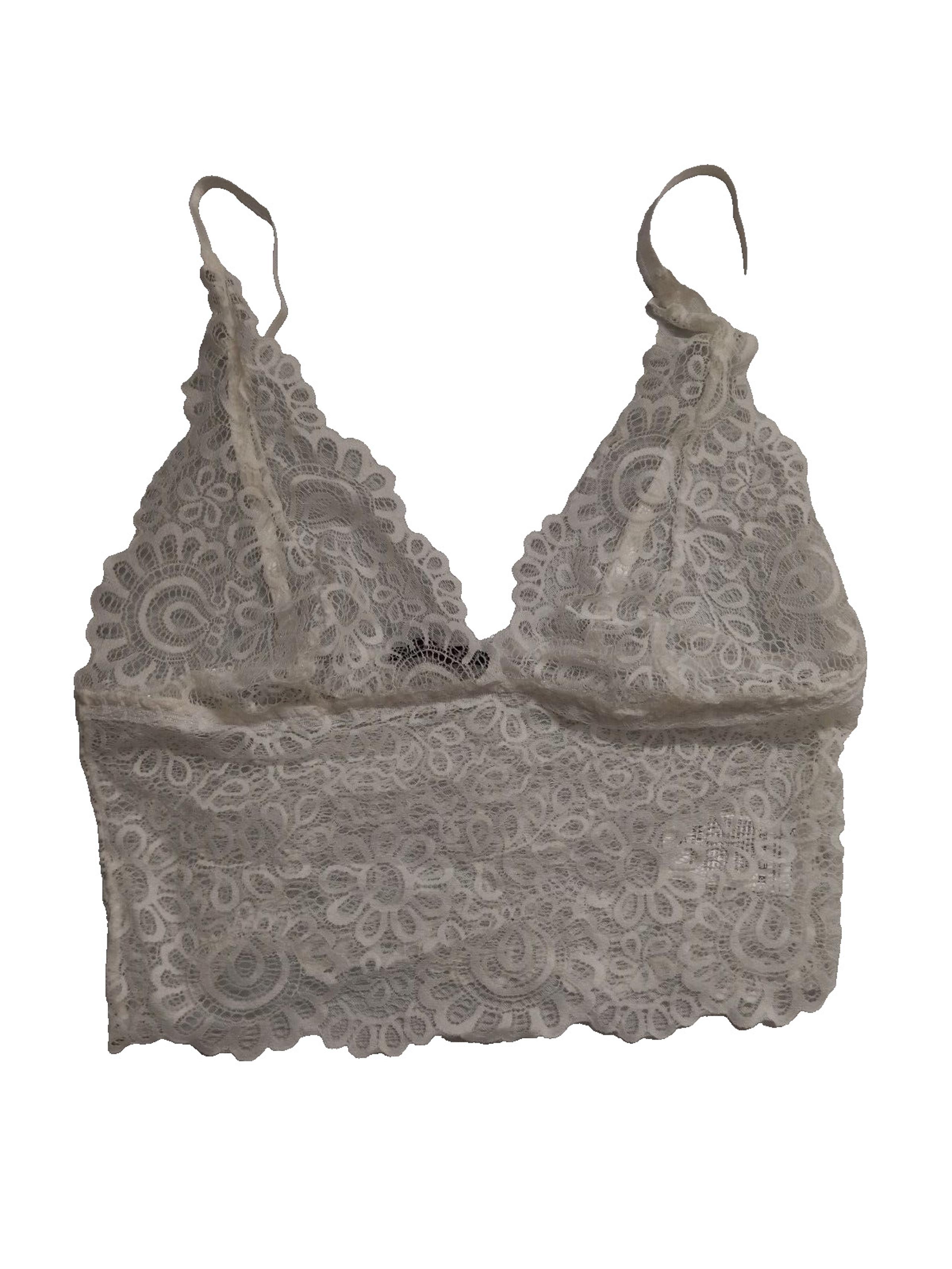 Avidlove women's  lingerie Lace Top white camisole, Small