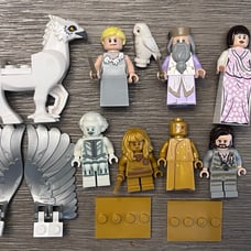 Lego minifigures Harry Potter gold 20th anniversary dementor hippogriff buckbeak