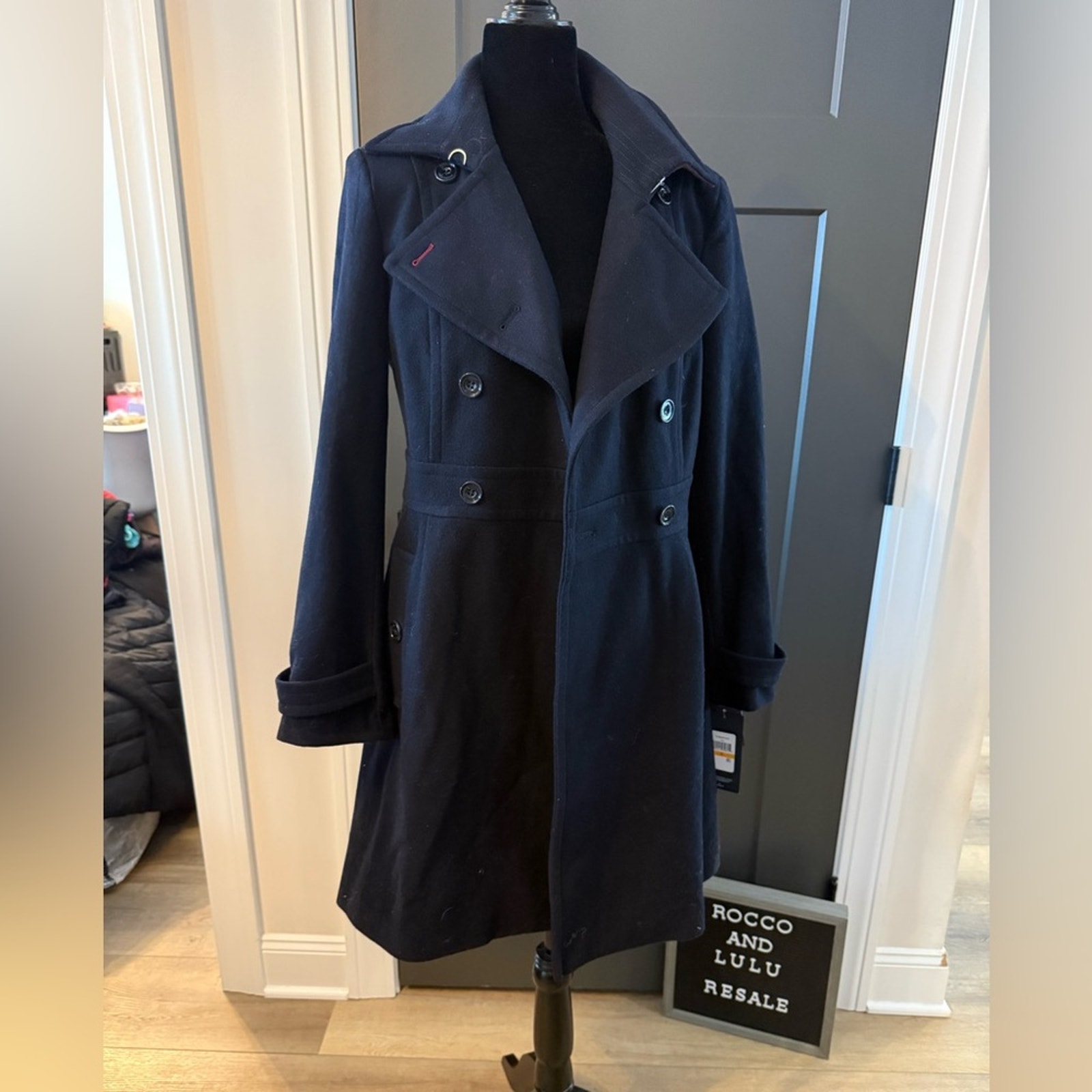 Tommy Hilfiger navy blue pea coat NWT- size small