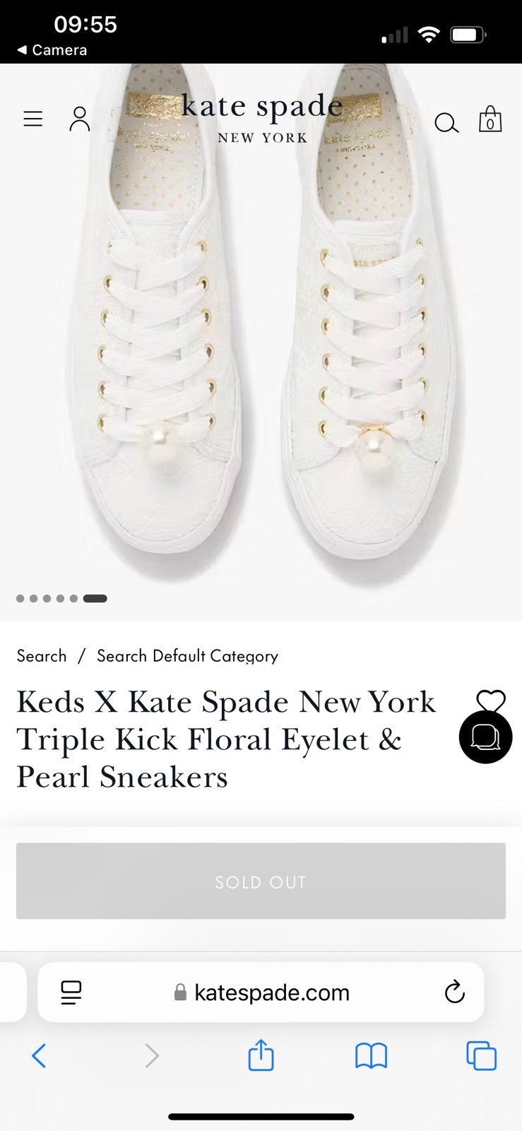 Keds X Kate Spade New York Triple Kick Floral Eyelet & Pearl Sneakers
