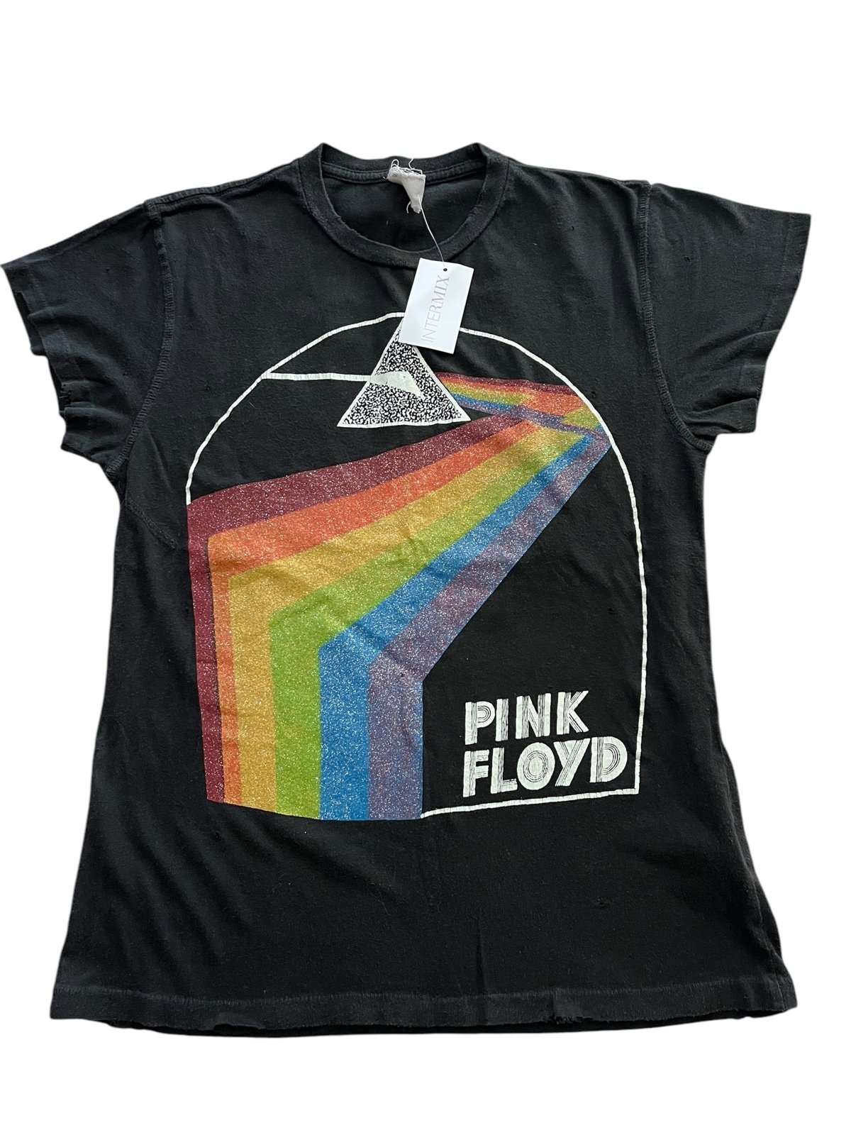 Intermix Floyd Made worn black t-shirt featuring the iconic artwork