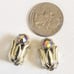 Vintage Sarah Cov Signed Gold AB Rhinestone Bracelet Brooch Earrings 3pc Set