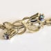 Vintage Sarah Cov Signed Gold AB Rhinestone Bracelet Brooch Earrings 3pc Set