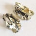 Vintage Sarah Cov Signed Gold AB Rhinestone Bracelet Brooch Earrings 3pc Set