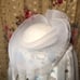 Sylvia vintage 1970’s women’s white wool and mesh formal hat fascinator
