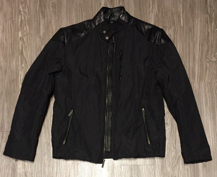 Calvin Klein Bomber w/Leather Detailing