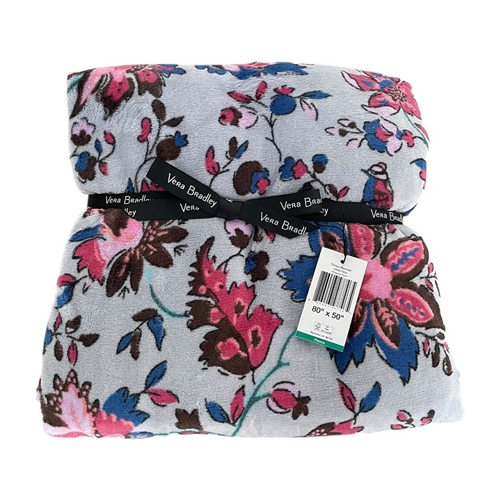 Vera Bradley Vineyard Floral Plush Throw Blanket