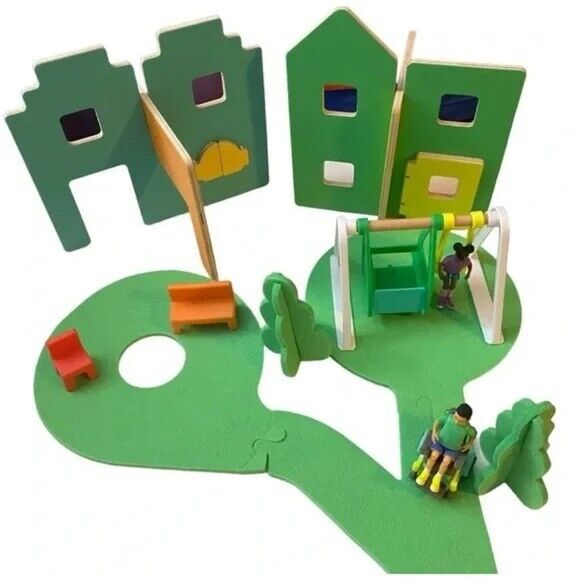 Lovevery Wooden Foam Modular Village Pathways Swing Wheelchair Boy Girl Playset
