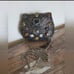 Metal clutch with multicolor stones decor.Vintage Sajai crossbody bag.