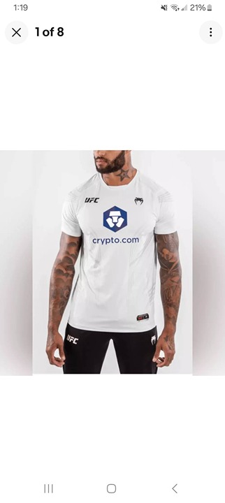 NWT UFC Venom Men’s Fight Night Walk Out Jersey White - XXL - Authentic MMA