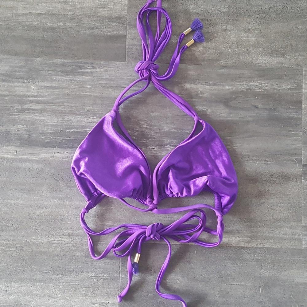Purple Strapped Summer Luxe Bikini Top