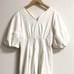 anuans✨ Heart Neck Cotton Mermaid Dress Ivory